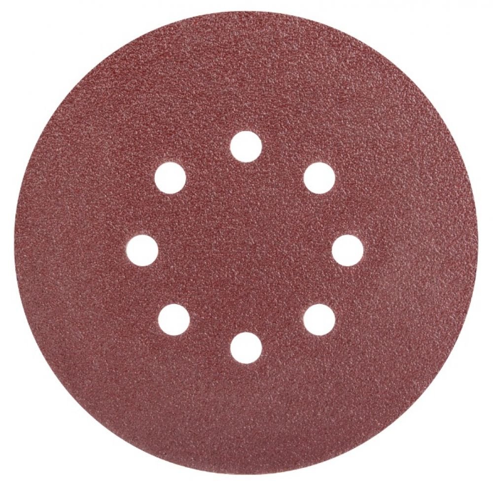 Disc abraziv velcro, 125 mm, granulatie 80, set 8 bucati