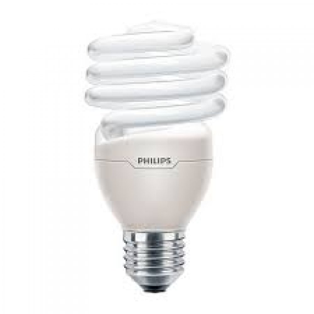 Bec LED economic E27  Philips spiralat 23W lumina rece