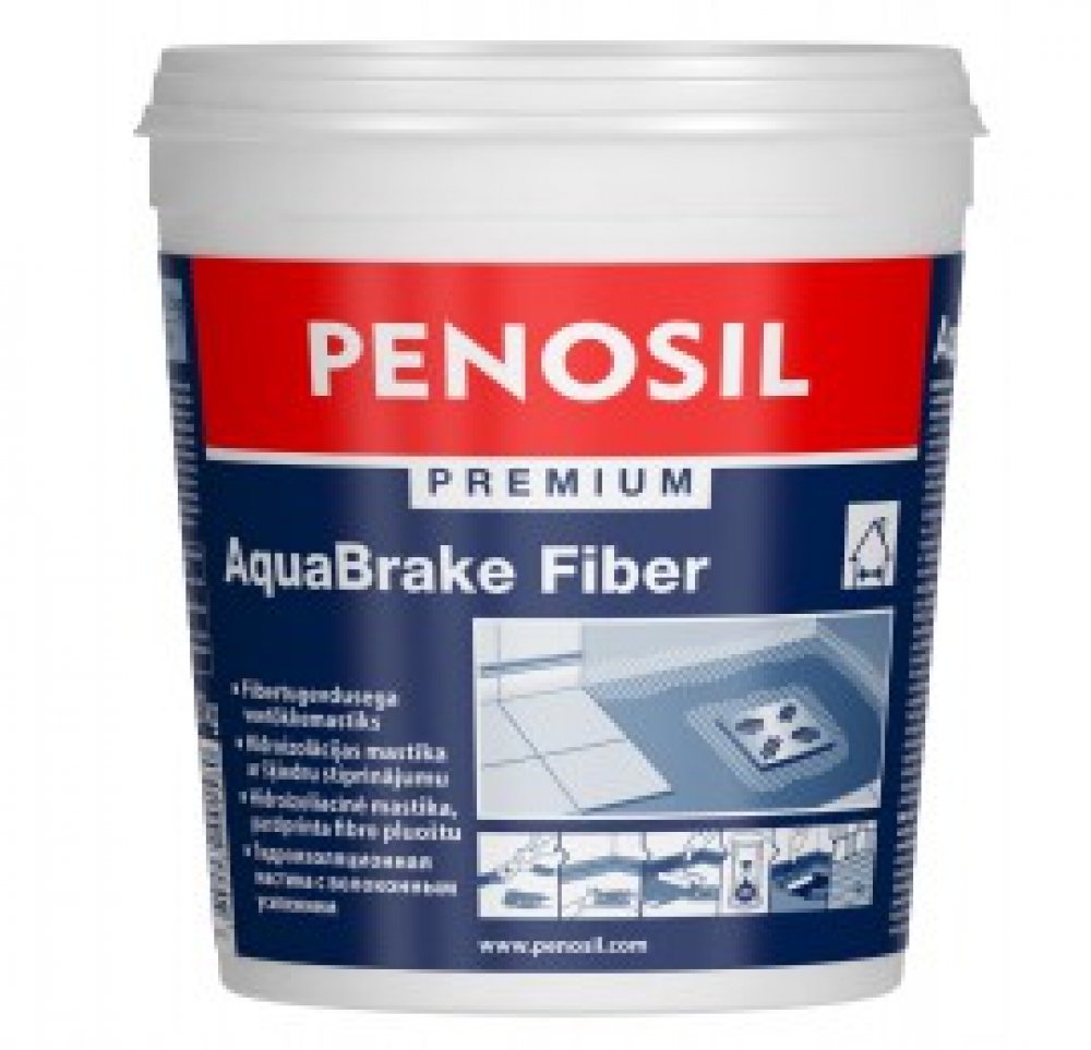 Hidroizolatie pe baza de apa armata cu fibre albastru PENOSIL Premium AquaBrake Fiber 1L
