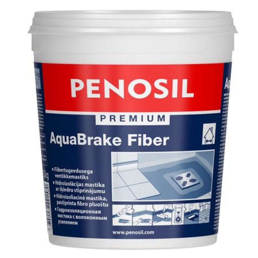 Hidroizolatie pe baza de apa armata cu fibre albastru PENOSIL Premium AquaBrake Fiber 5L