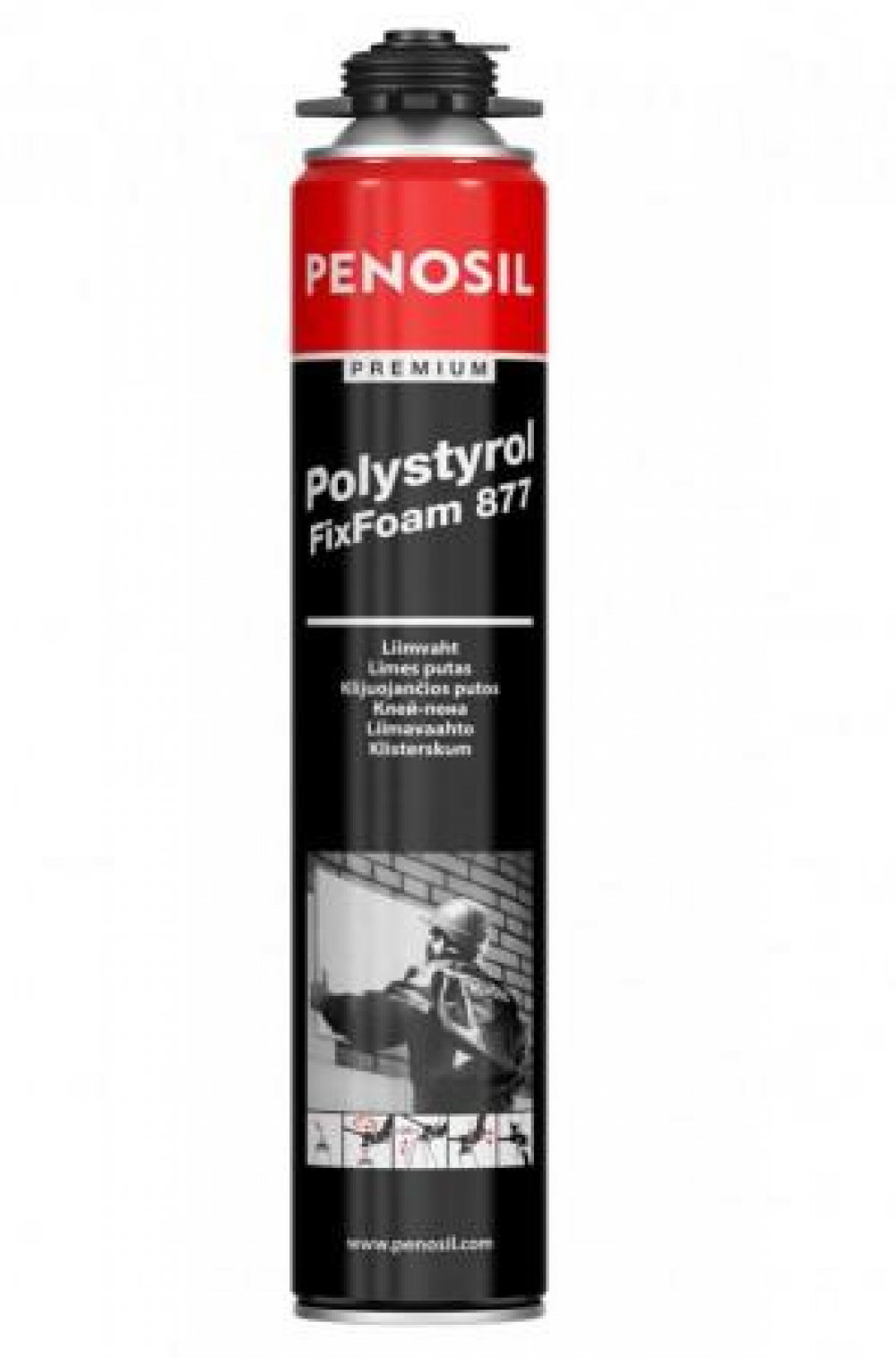 Spuma poliuretanica aplicare cu pistol Penosil Premium Polystyrol FixFoam 750 ml, pret / buc