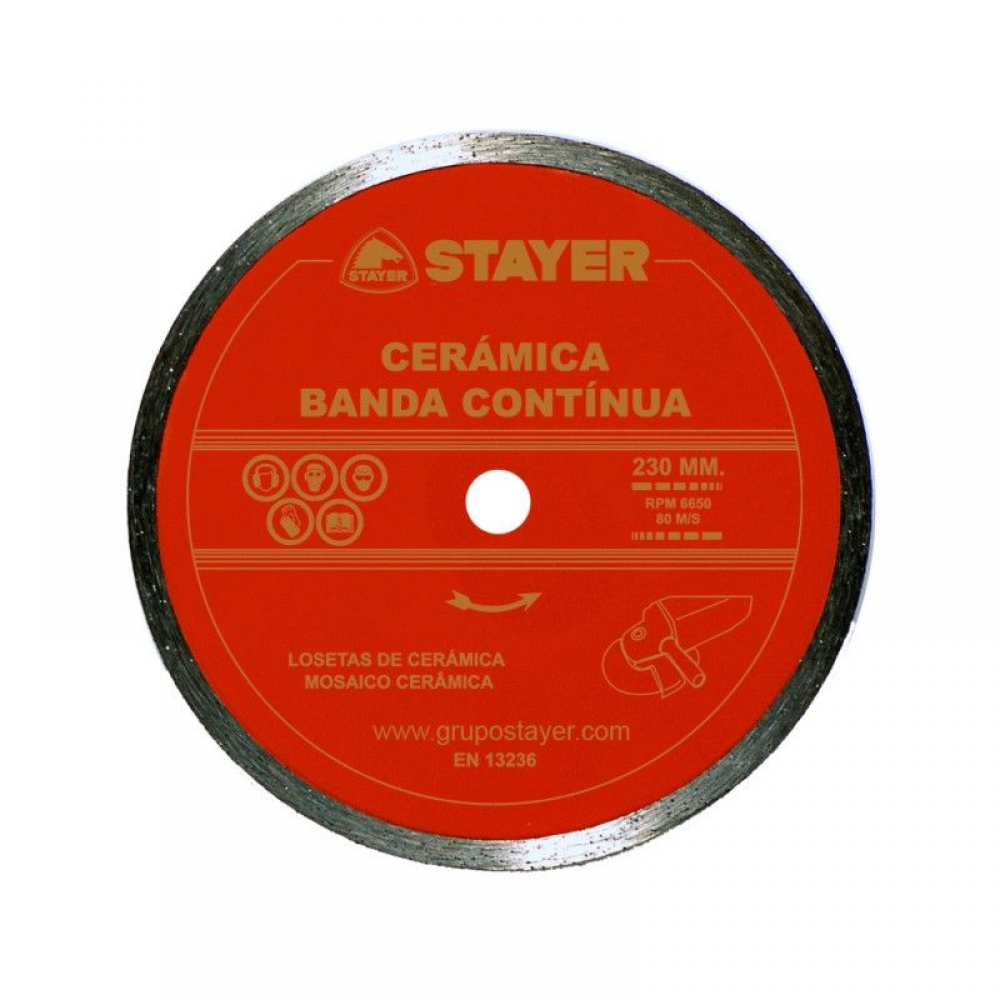 Disc diamantat pentru ceramica cu banda continua, Stayer, 115 mm