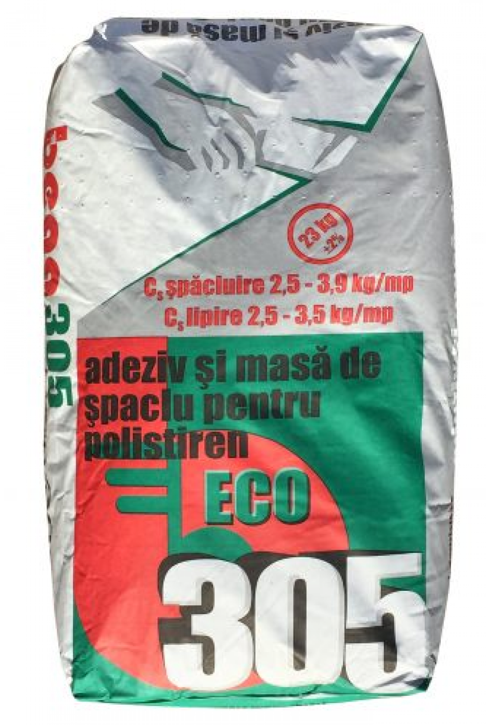 Adeziv si masa de spaclu pentru polistiren B305,  23 kg / sac, 60 saci / palet