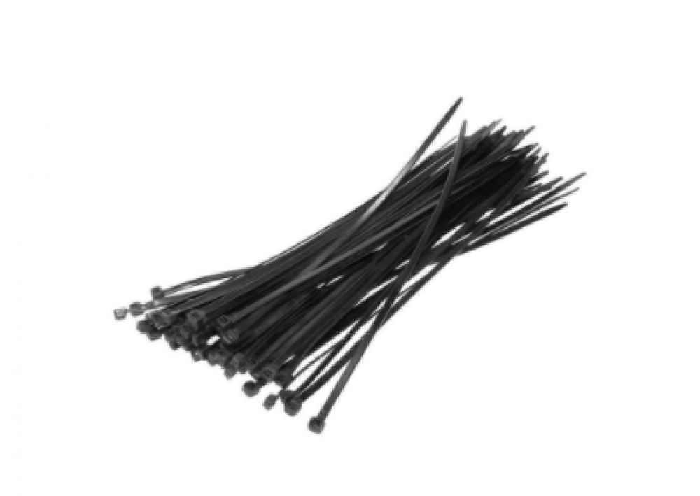 Colier cablu 300 x 3.6 mm negru, 100 buc / set