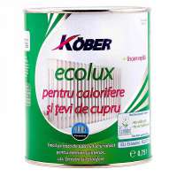 Vopsea acrilica pentru calorifere si tevi cupru, Kober Ecolux, interior / exterior, alb, 0.75l