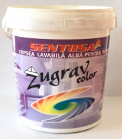 Vopsea lavabila de interior, Zugrav color, alba  1kg