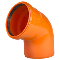 Cot PVC pentru scurgere, portocaliu, D 110 mm, 67 grade