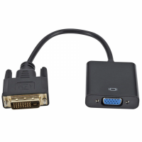 Adaptor video Gembird DVI-I DL (T) la VGA (M), negru A-DVI-VGA-BK