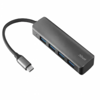 Hub USB Trust Halyx 4x USB 3.2 Aluminium Argintiu TR-23327