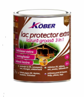 Lac / lazura groasa pentru lemn, Kober Extra 3 in 1, cires, interior / exterior, 0.75L