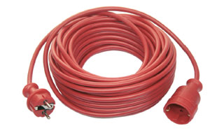 Cablu rosu cu cupla si stecher impamantare de 3M