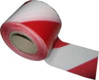 Banda avertizare rosu cu alb 2'' - 50 mm x 200 m