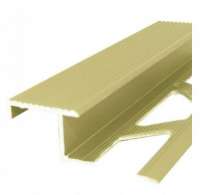 Profil aluminiu pentru scara auriu, 25 x 10 mm, 180 cm
