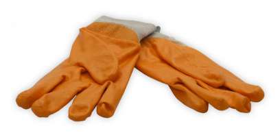 Manusi de protectie, Flores, latex + tricot, culoare portocaliu